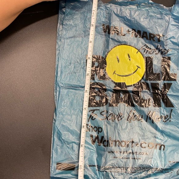 Walmart vintage 2001 blue rollback Grocery bag - Picture 5 of 6